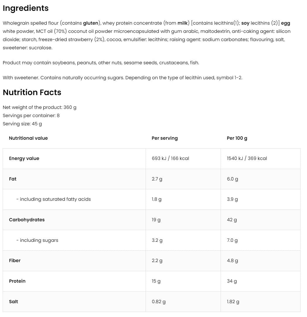 Protein bögre torta | Magas fehérjetartalmú desszert 360 gramm
