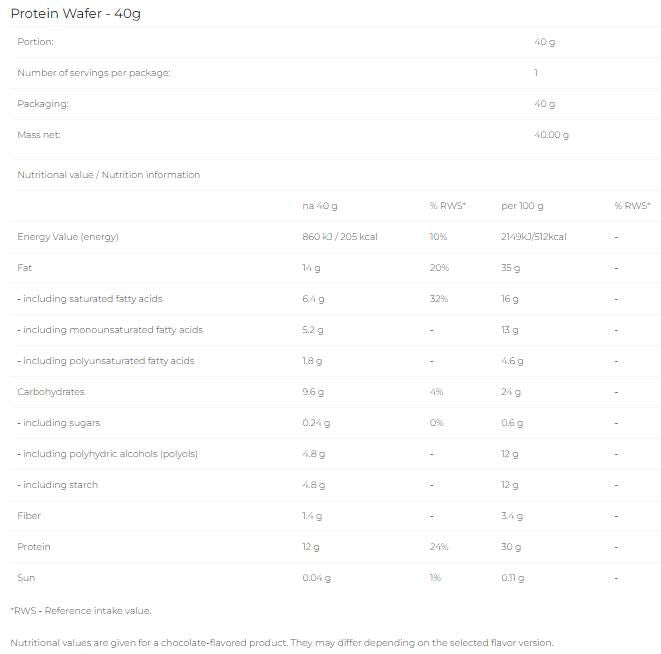 Protein ostya - 40 gramm