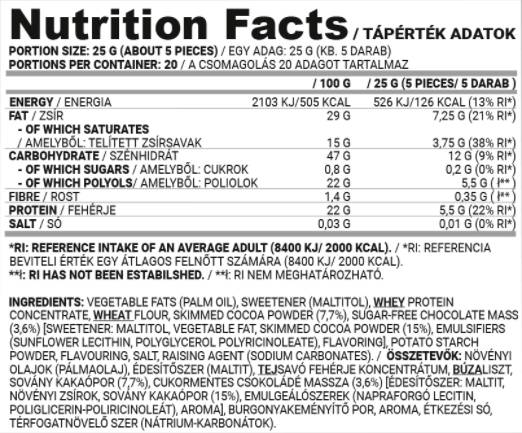 Protein ostya vödör 500 gramm