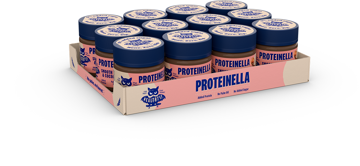 Proteinella Mogyoró és kakaó 200 g - folyékony csokoládé hozzáadott cukor és pálmaolaj nélkül