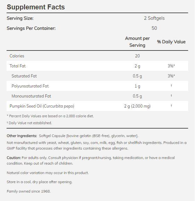 Tökmagolaj 1000 mg - 200 gél kapszula