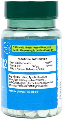 Vitamin B12 100 mcg | Methylcobalamin - 120 Tablets - Nutra Best Europe