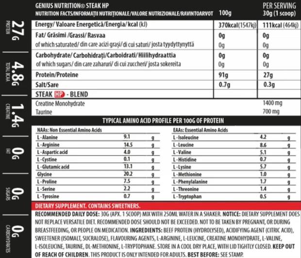 Steak-HP - 750 grams - Nutra Best Europe