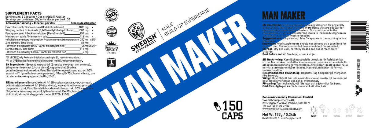 Man Maker - 150 capsules - Nutra Best Europe