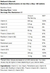 Ragyogó multivitaminok & Vas | Napi egy - 60 tabletta