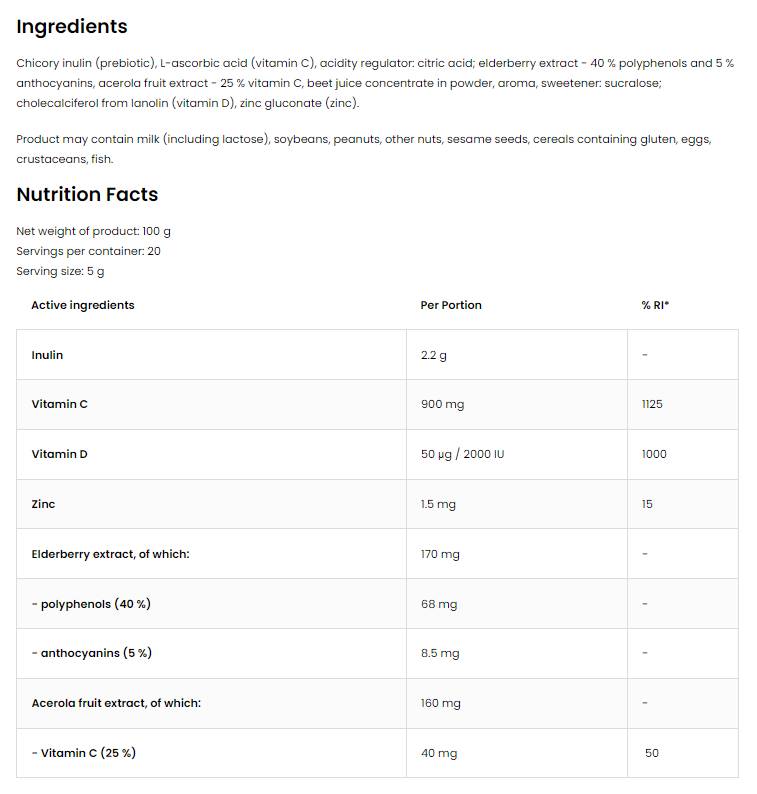 Immune Aid Powder 100 grams - Nutra Best Europe