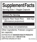 Vörös élesztő rizs 600 mg | Szerves vörös élesztőrizsből készült - 60 kapszula
