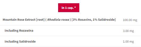 Rhodiola Rosea 500mg | 100 mg gyökérkivonat - 90 kapszula