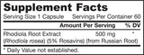 Rhodiola Rosea 500 mg 60 kapszula