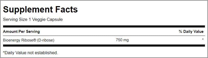 Ribose 750 mg - 60 kapszula