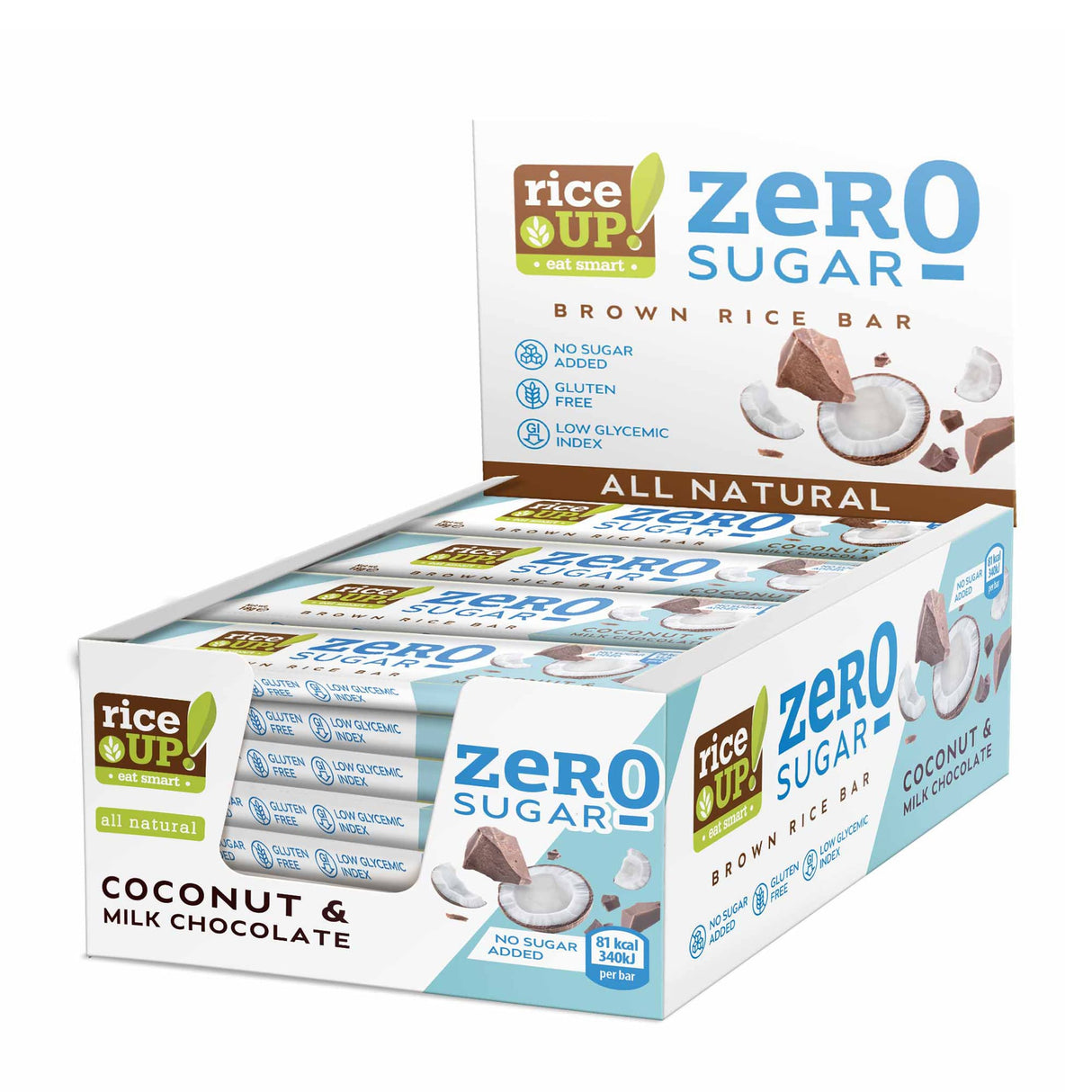 RiceUP! NULLA CUKOR - Rizsszelet - 20 x 18 g