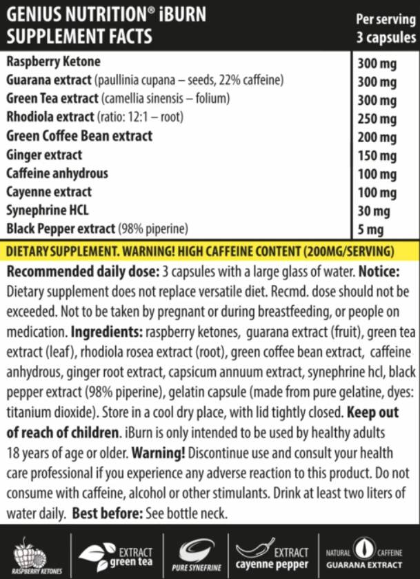 iBurn - 90 capsules - Nutra Best Europe