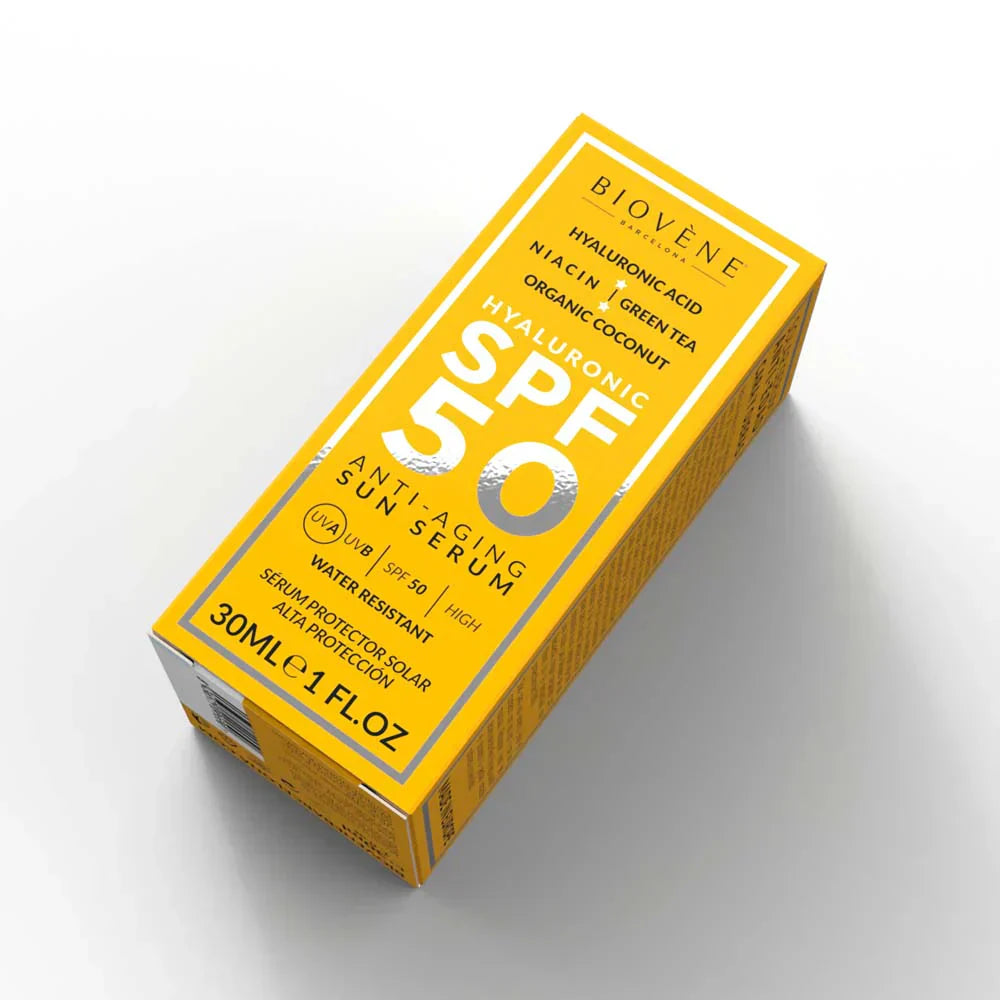 Öregedésgátló arc fényvédő SPF 50 hialuronsavval - 30 ml