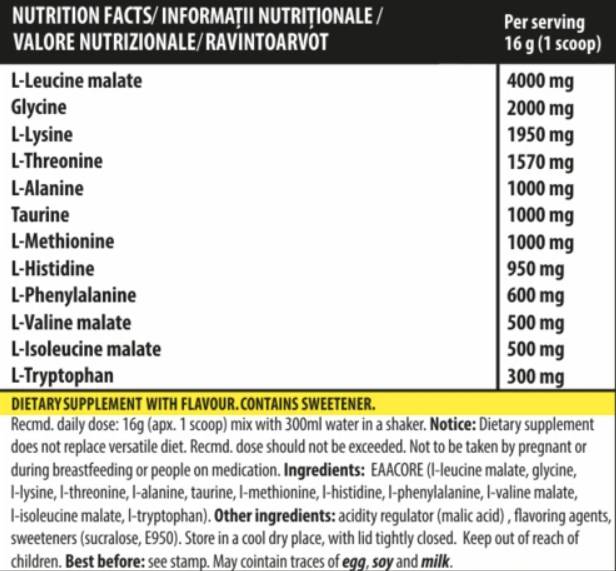 EAA Core - 400 grams - Nutra Best Europe