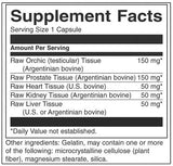 Raw Multi-Glandular For Men 450 mg 60 capsules - Nutra Best Europe