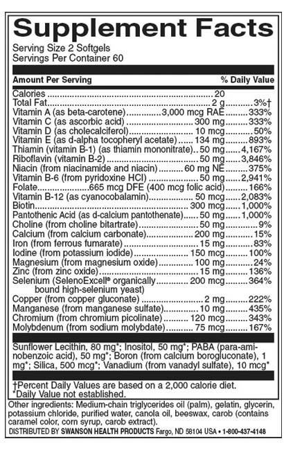 Highly Effective Multi Softgel Capsules 120 Gel capsules - Nutra Best Europe