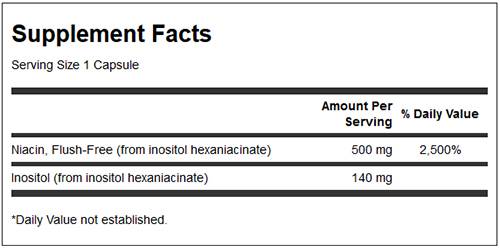 Flush-Free Niacin 140 capsules - Nutra Best Europe