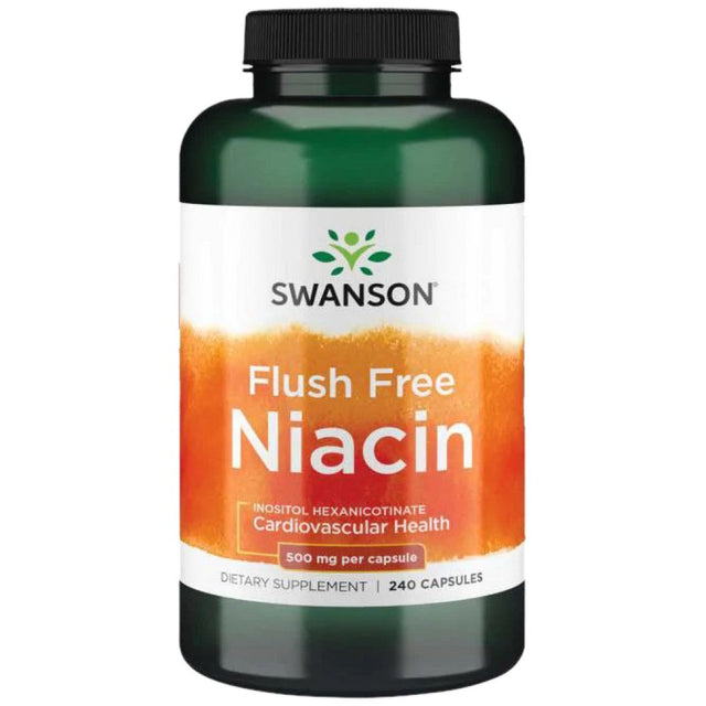 Flush Free Niacin 500 mg - 240 capsules - Nutra Best Europe