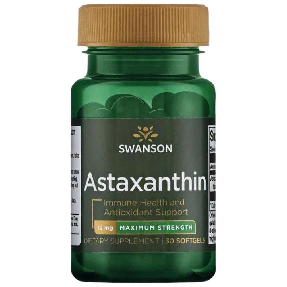 Astaxanthin 12 mg - 30 Gel capsules - Nutra Best Europe