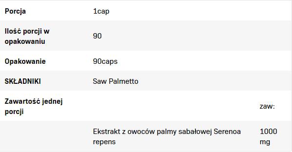Saw Palmetto 1000 mg - 90 kapszula