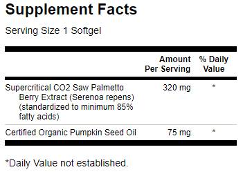 Saw Palmetto - Maximum Strength 320 mg 60 Gel capsules - Nutra Best Europe