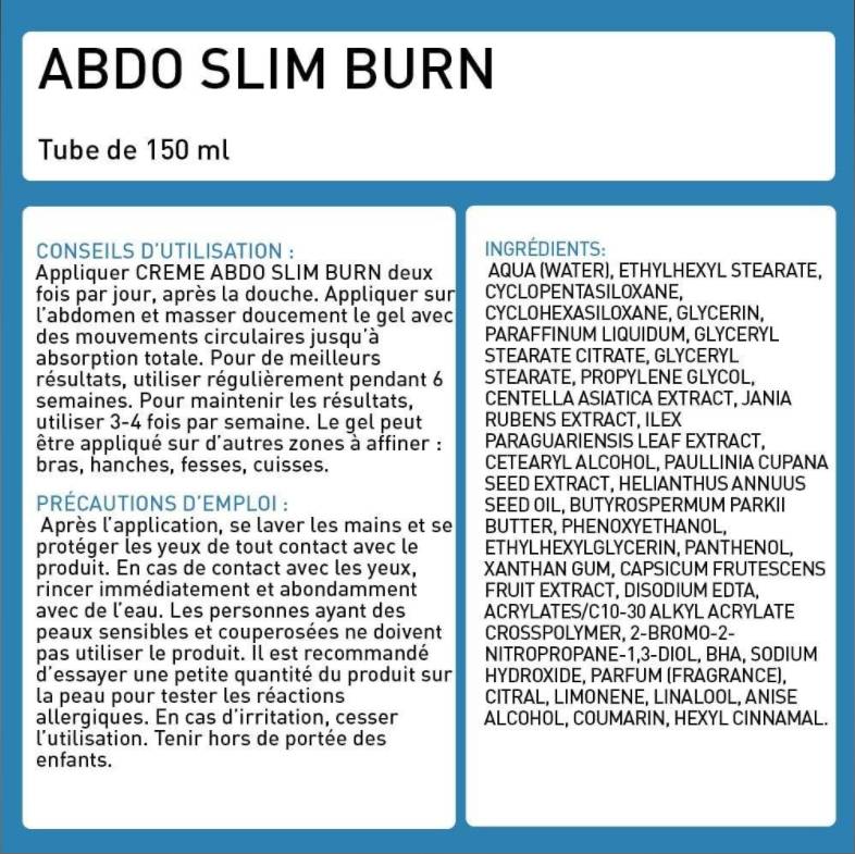 Szobrászat Abdo Slim Burn | Six-Pack Abs Cream - 150 ml