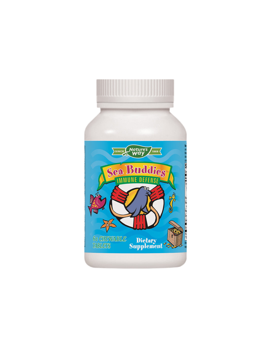 Erős gyermek immunitás - Immunvédelem Sea Buddies, 60 rágótabletta Nature's Way