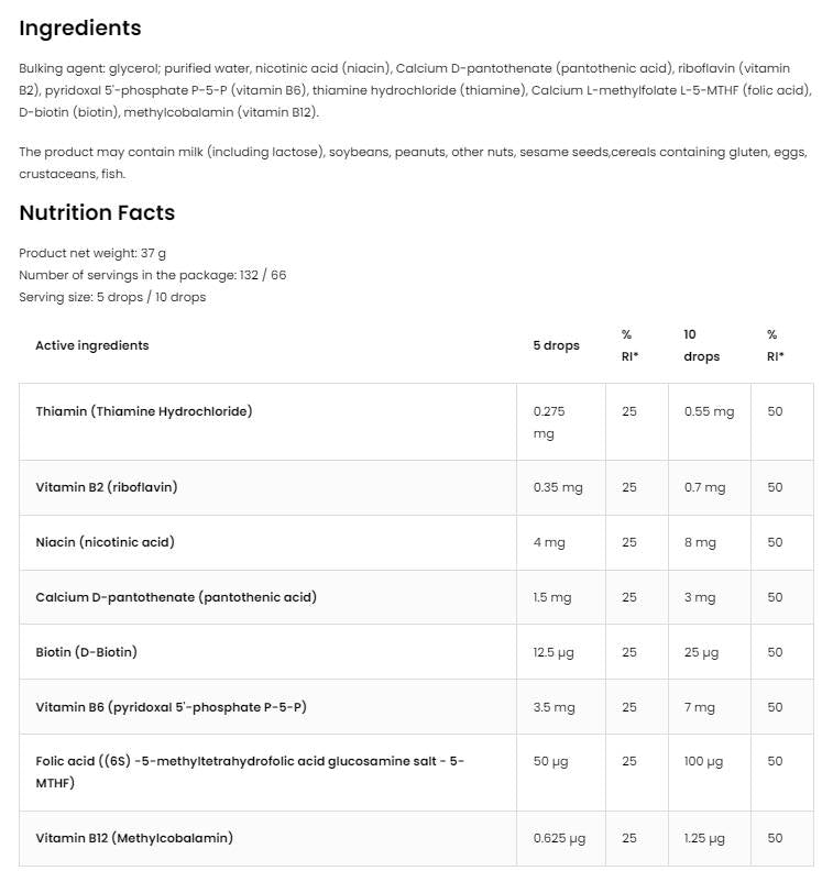 Methyl B-Complex Drops | for Kids 30 ml - Nutra Best Europe