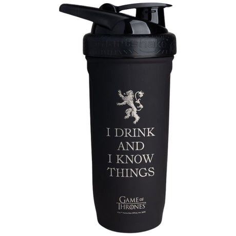 Smart Reinforce Stainless Steel Shaker | Game Of Thrones I Drink and I Know Things - 900 ml - Nutra Best Europe
