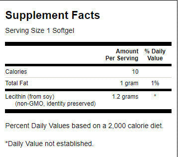 Szójalecitin nem GMO 1200 mg - 90 gél kapszula