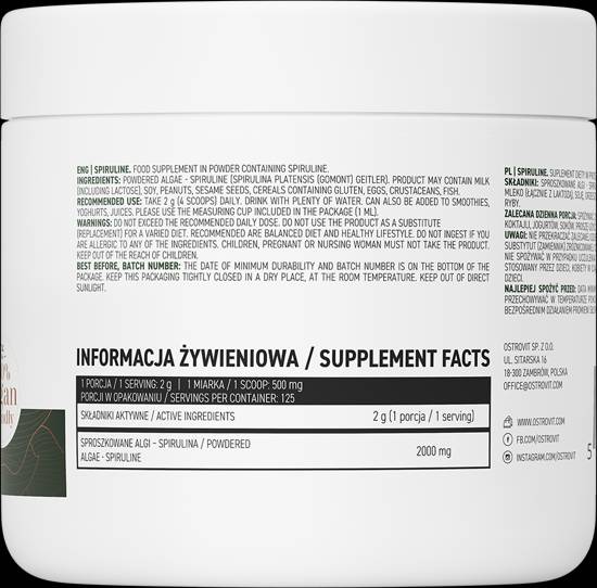 Spirulina por 250 gramm