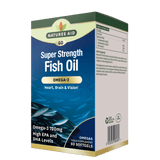 Koncentrált halolaj (Super Strength Fish Oil) 1200mg 60 lágy kapszula NaturesAid