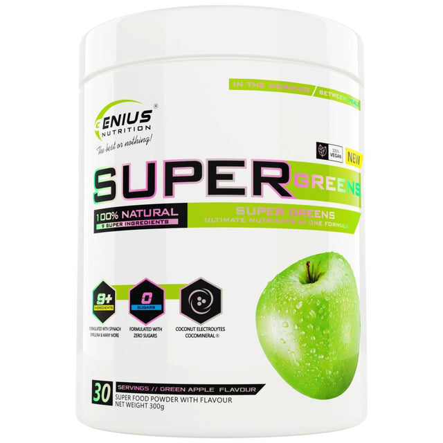 Super Greens | 100% Natural 9 Super Ingredients 300 grams - Nutra Best Europe