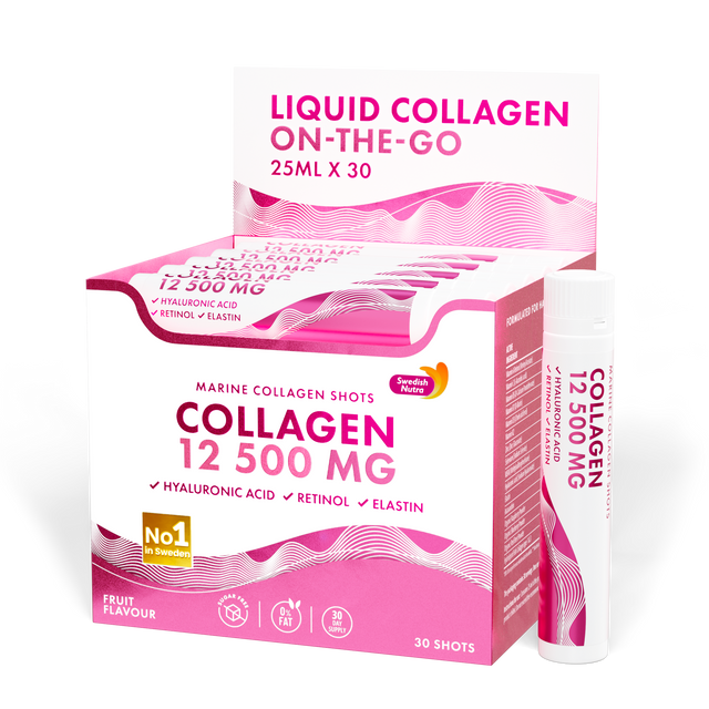 Fish Collagen 12,500 mg with Retinol, Elastin and Hyaluronic Acid - 30 x 25 ml - Nutra Best Europe