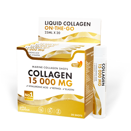 Fish Collagen 15,000 mg with Retinol, Elastin and Hyaluronic Acid - 20 x 25 ml - Nutra Best Europe
