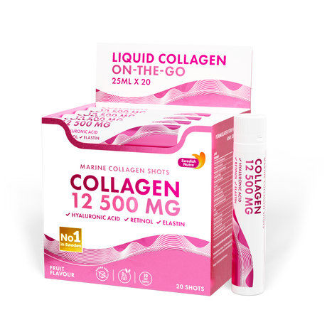 Fish Collagen 12,500 mg with Retinol, Elastin and Hyaluronic Acid - 20 x 25 ml - Nutra Best Europe