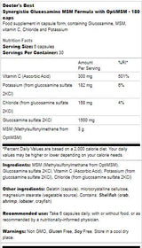 Szinergikus glükózamin MSM formula | OptiMSM-mel - 180 kapszula