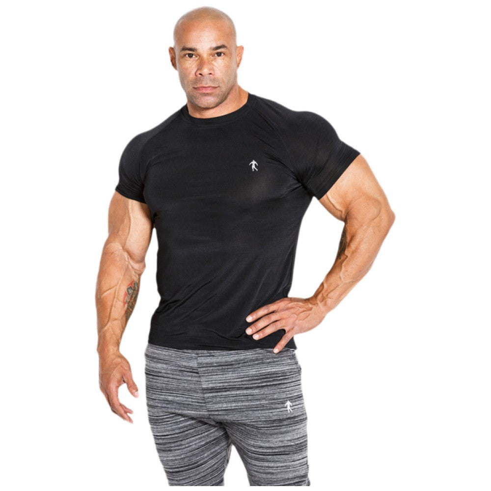 Férfi rövid ujjú póló/T-shirt 01 LM Compression Black