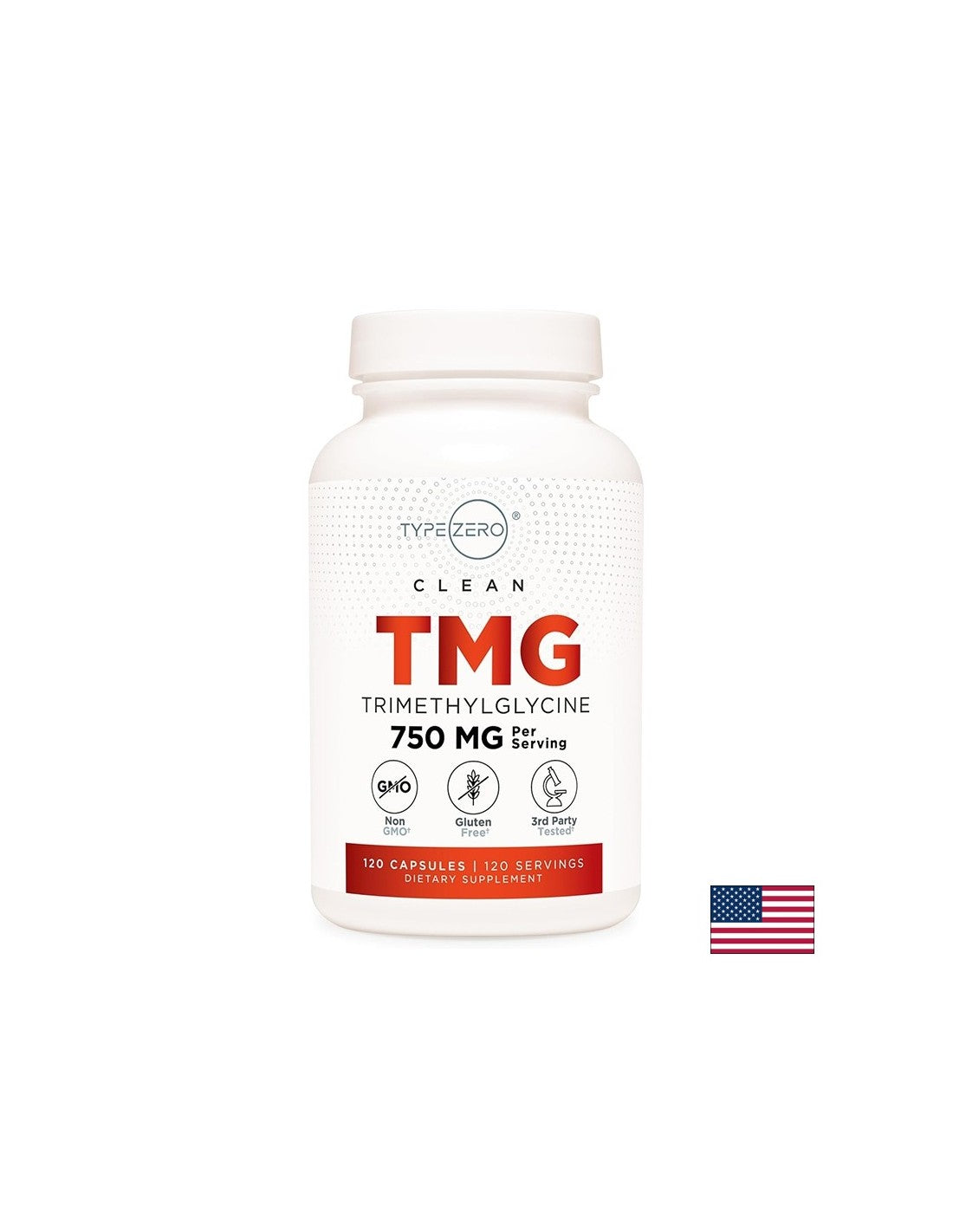 Támogatja a normál homocisztein szintet - TMG (trimetil-glicin) TypeZero™, 750 mg x 120 kapszula