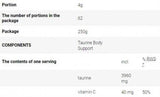 Taurin Body Support - 250 gramm