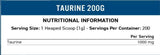 Taurin por 1000 mg - 200 gramm