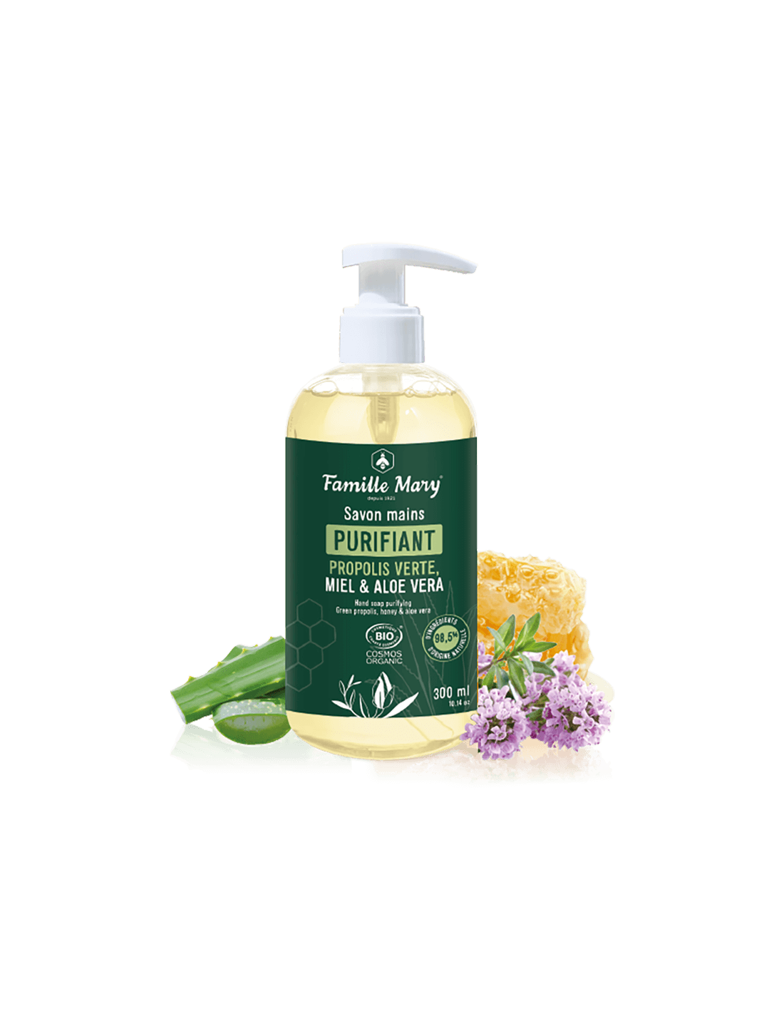Folyékony kézi szappan zöld propoliszos mézzel és aloe verával, 300 ml