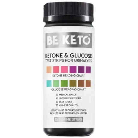 Ketone & Glucose Test Strips - 100 pcs. - Nutra Best Europe