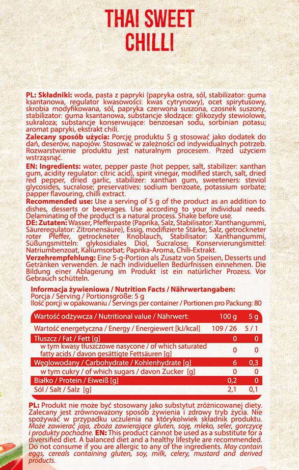 Thai édes chili szósz | Alacsony kalóriatartalmú - 400 ml