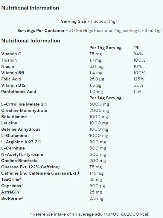 A Pre-Workout - 420 gramm