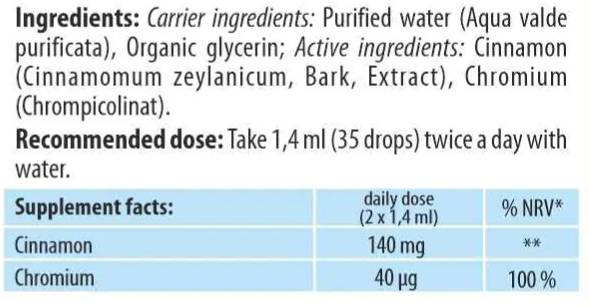 Cinnamon Tincture - 100 ml - Nutra Best Europe