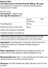 Trans-Resveratrol 200 mg | ResVinol-25-tel - 60 kapszula