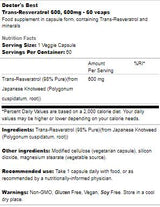 Trans-Resveratrol 600 mg - 60 kapszula