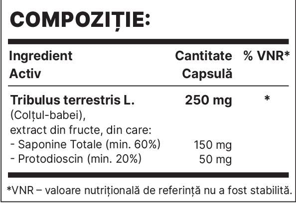 TriBul 250 mg | Tribulus Terrestris kivonat - 60 kapszula
