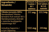 Tribulus 1000 mg | Gyümölcs kivonat 90% szaponinnal - 100 tabletta